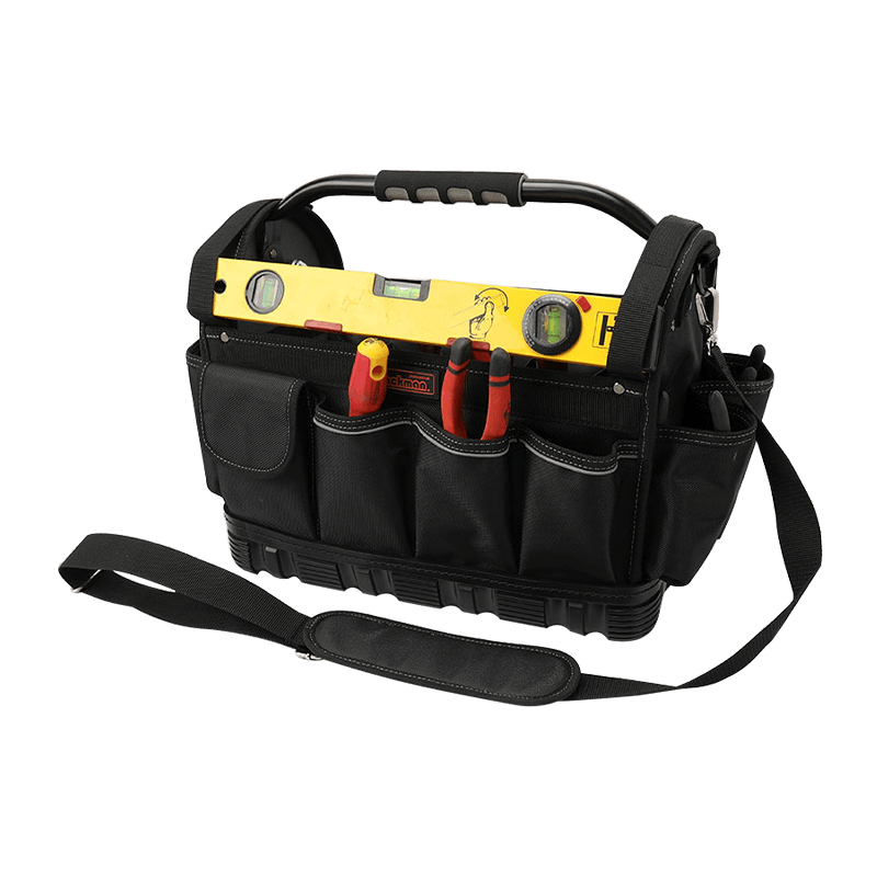 16' OPEN TOOL BAG WITH ROTATABLE STEEL BAR HANDLE WITH PVC BOTTOM JKB-04519 16