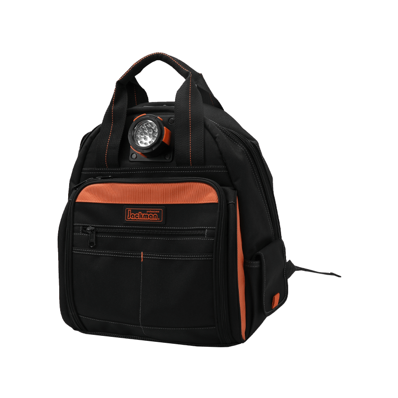 53 POCKETS TOOL BACKPACK WITH LIGHT JKB-63017