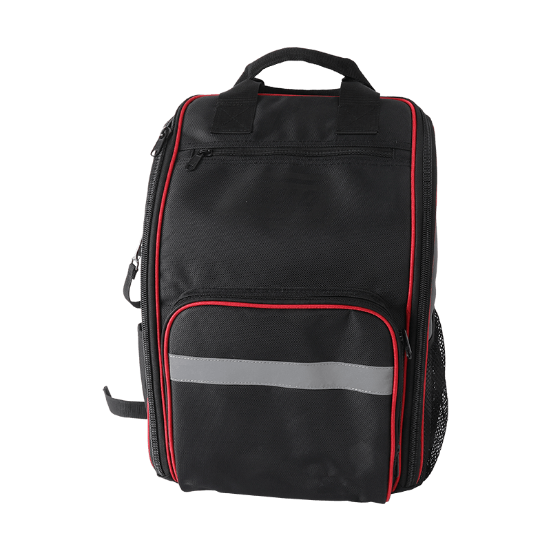 Wide zipper open tool backpack with reflect strip JKB-65820