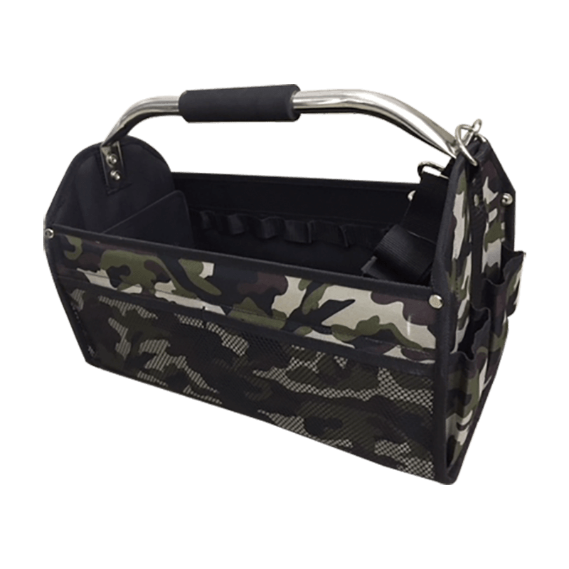 17'Foldable open tool tote bag camo with tube handle JKB-295E16-CA