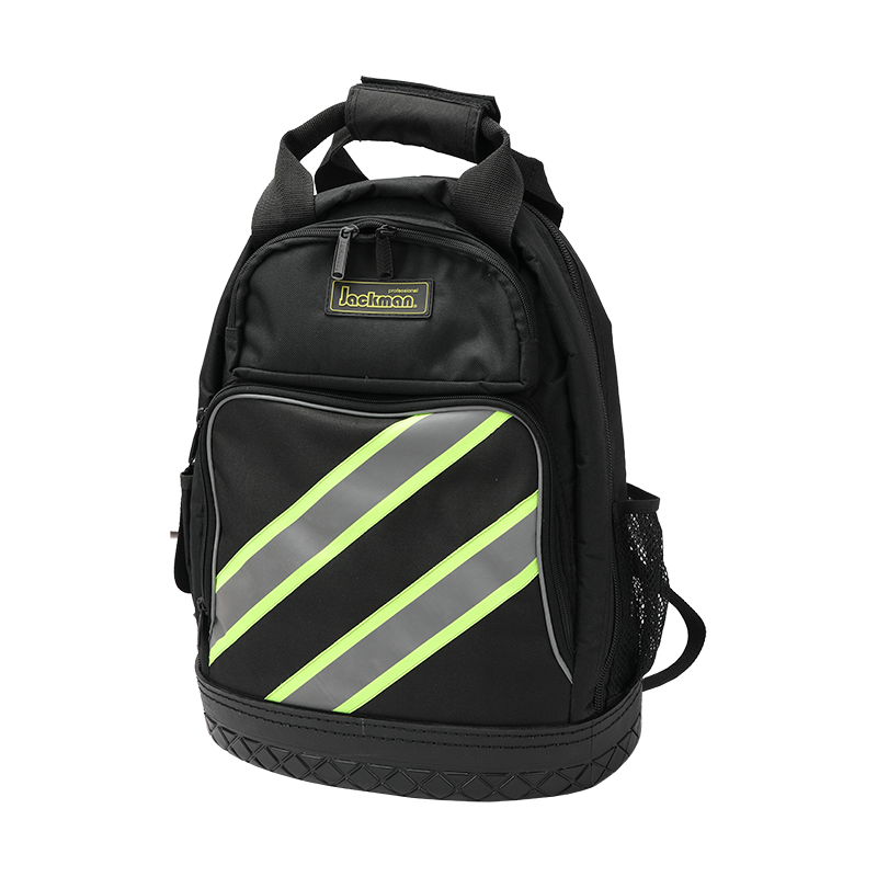 Hard bottom engineering backpack with broad reflect strip JKB-63818