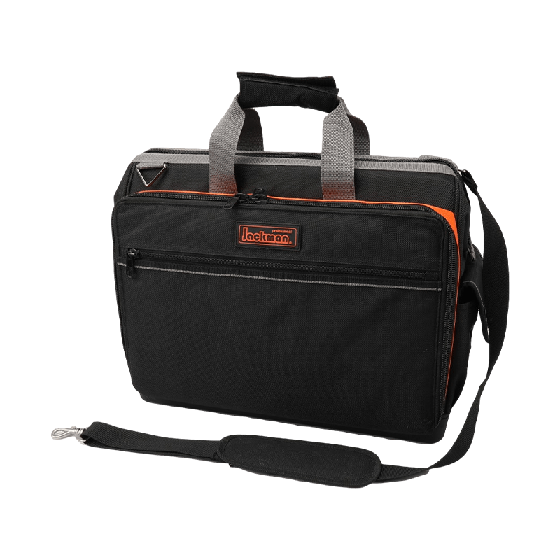 17' 45 POCKETS AND HOLDERS  BOTH SIDE OPEN  LAPTOP TECH TOOL BAG WITH WATER PROOF TPR BOTTOM,   JKB-25519-17