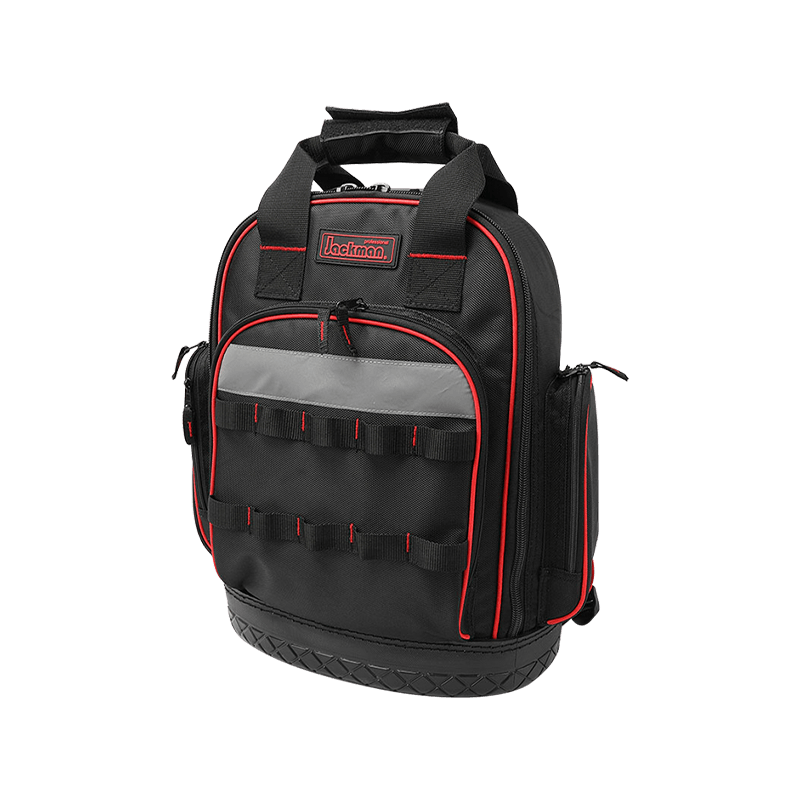 TOOL BACKPACK  WITH HEAVY DUTY HARD BOTTOM, 5CM WIDTH REFLECT STRIP JKB-639H19