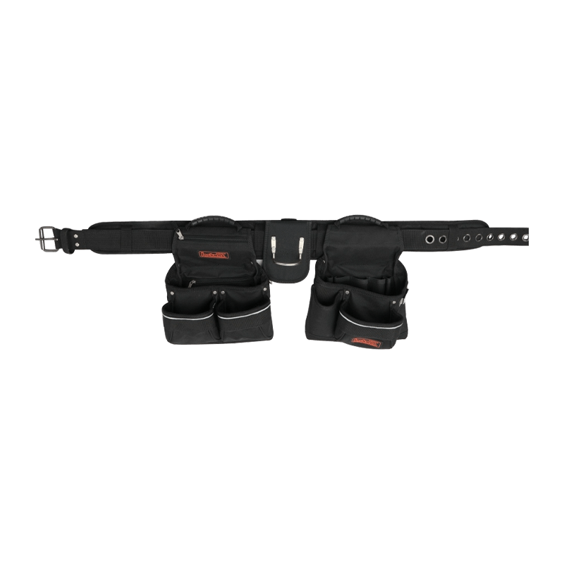 HEAVY DUTY 3 COMB POUCHES WITH PADDING WAIST SUPPORT  ELECTRICIAN TOOL BELT WITH  CARRING DUPLEX POUCHES AND HAMMER HOLDER JKB-347116