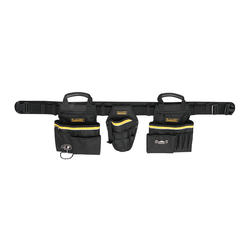 HEAVY PADDED  WAIST SUPPORT BELT WITH THREE HANDY CARRY  TOOL POUCHES  JKB-44718