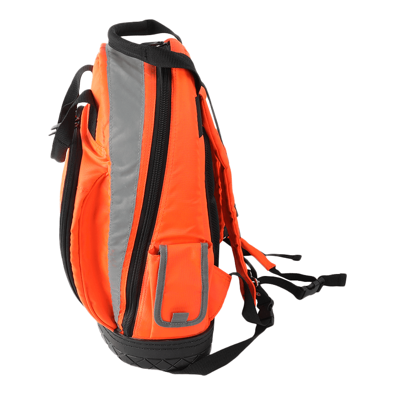 Hard bottom engineering backpack with broad reflect strip JKB-64020