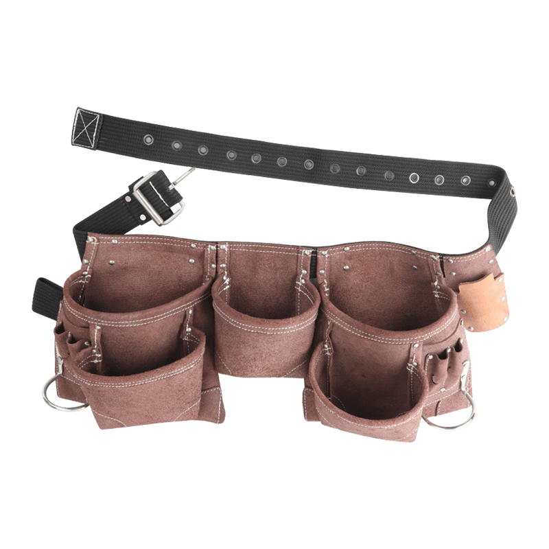 GENUINE LEATHER SUEDE HEAVY-DUTY WORK APRON WAIST POUCHES JKB-326713