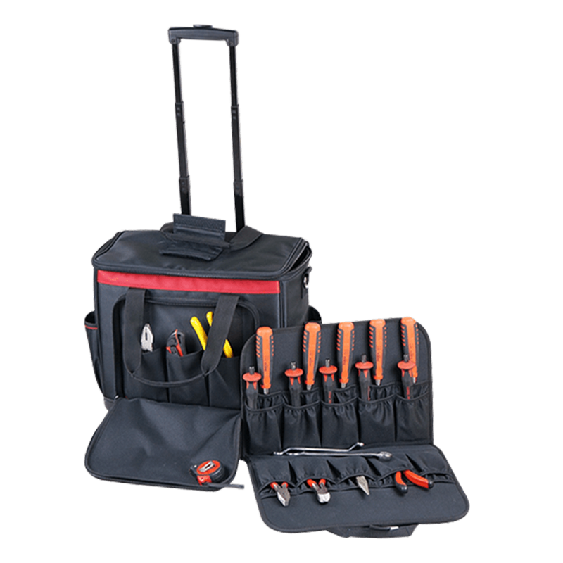 TOOL CASE TROLLEY WITH WATER PROOF PP HARD BOTTOM, REMOVABLE INTERIOR TOOL PALLETE JKB-676HT15